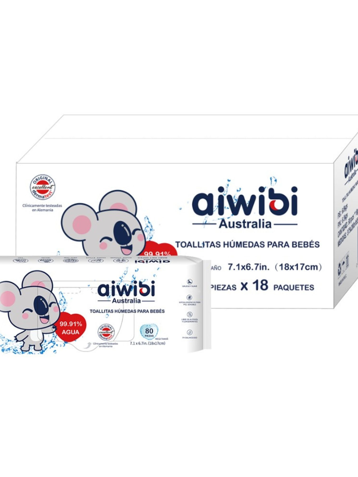 Toallitas húmedas 99.91% Agua 12 Unidades  1