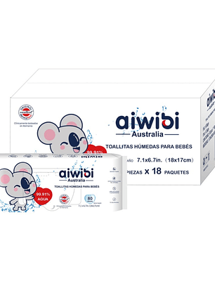 Toallitas húmedas 99.91% Agua 12 Unidades 