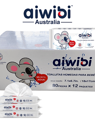 Toallitas húmedas 99.91% Agua 12 Unidades 