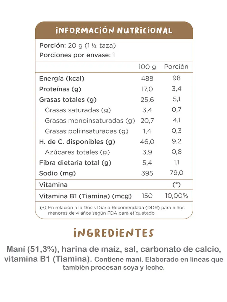 Bombitas Maní 20gr  2