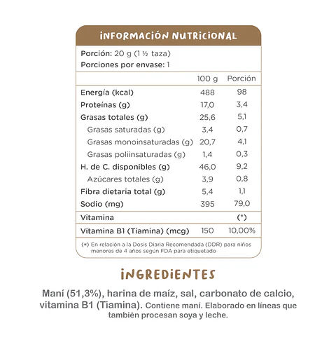 Bombitas Maní 50gr