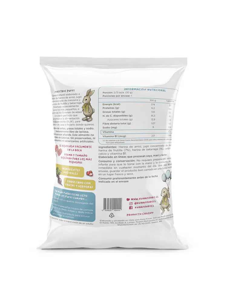 Puff Frutilla Betarraga 20gr 2