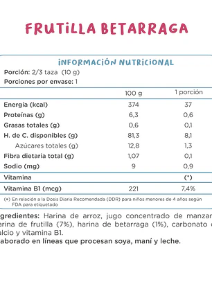 Puff Frutilla Betarraga 50gr