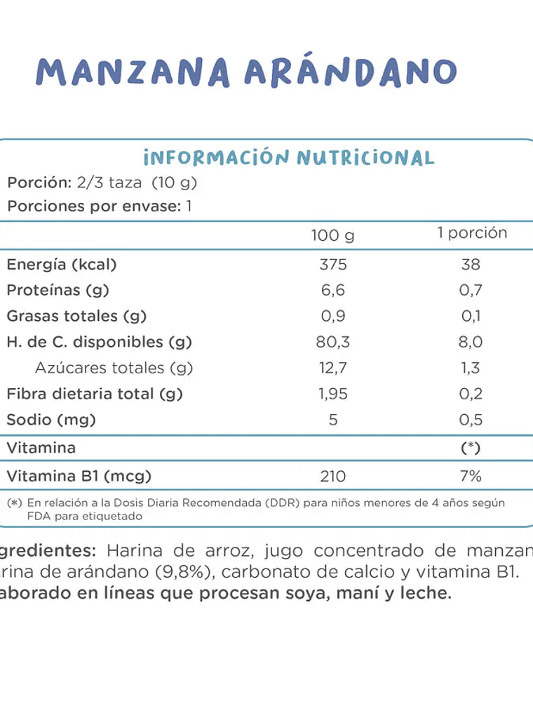 Puff Manzana Arándano 20gr 2