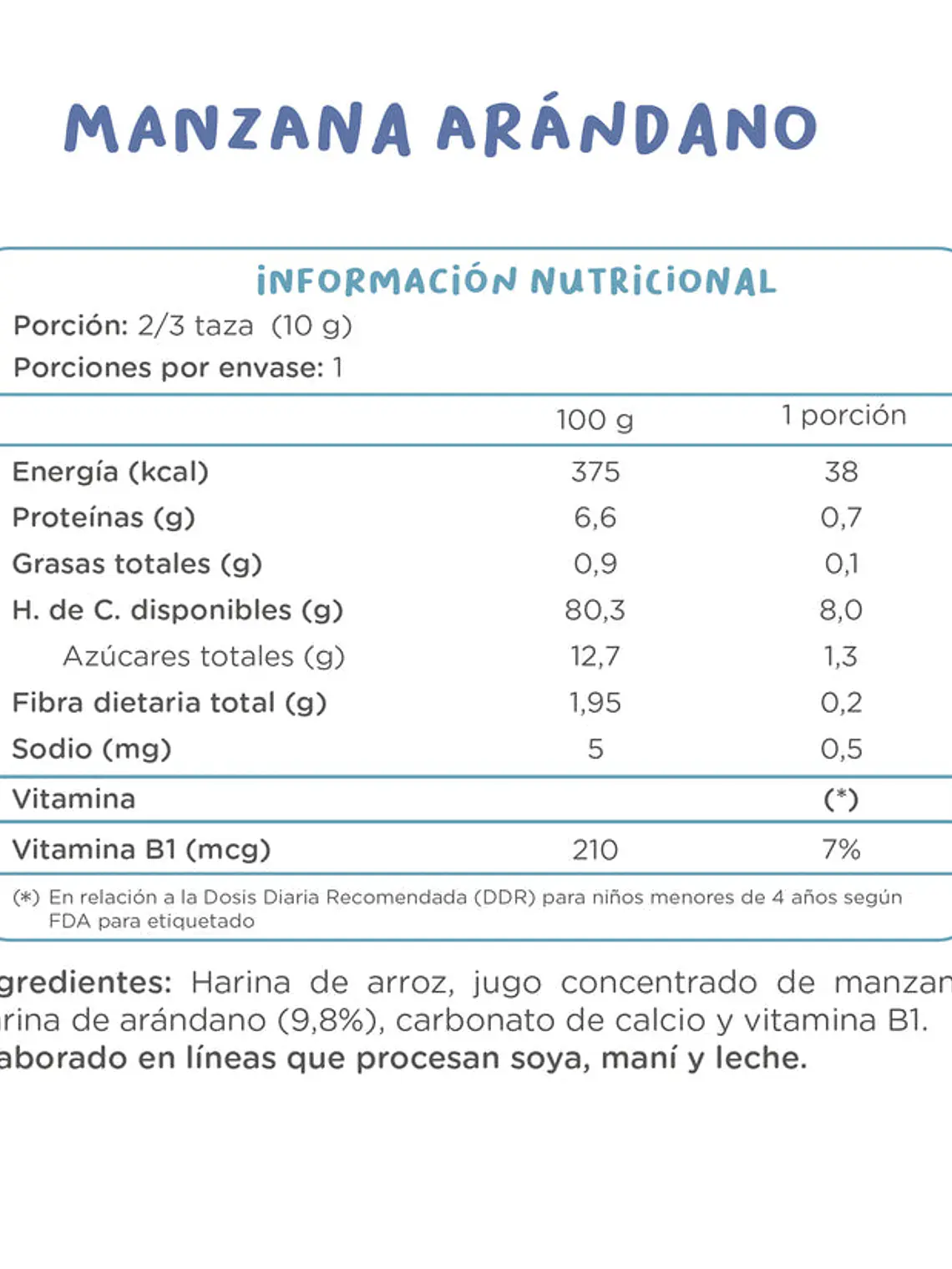 Puff Manzana Arándano 50gr 2