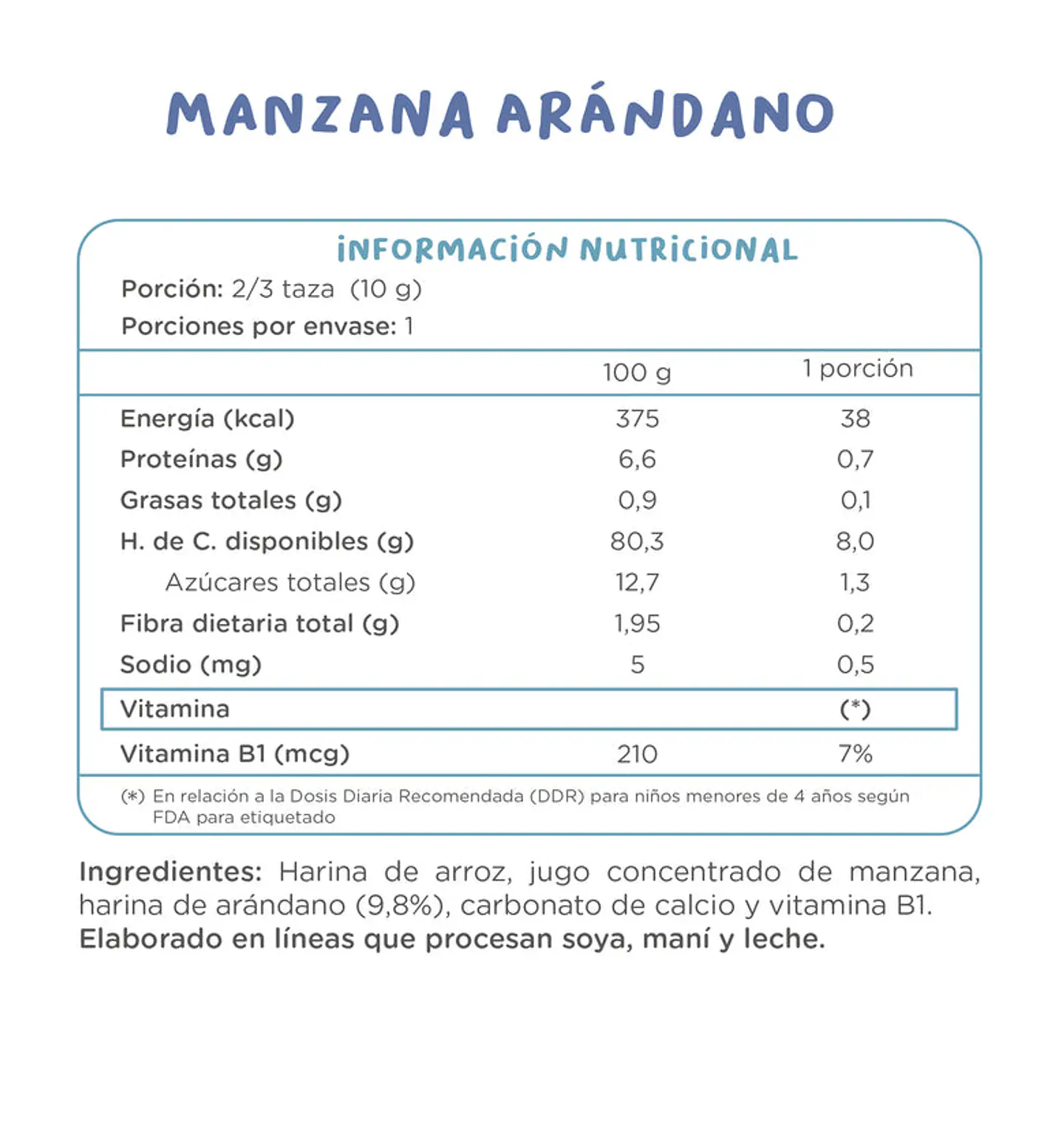 Puff Manzana Arándano 50gr 2