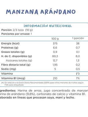Puff Manzana Arándano 50gr