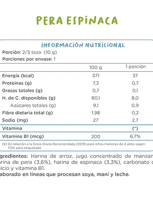 Puff Pera Espinaca 50gr