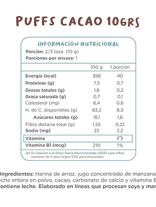 Puff Cacao +12 meses 