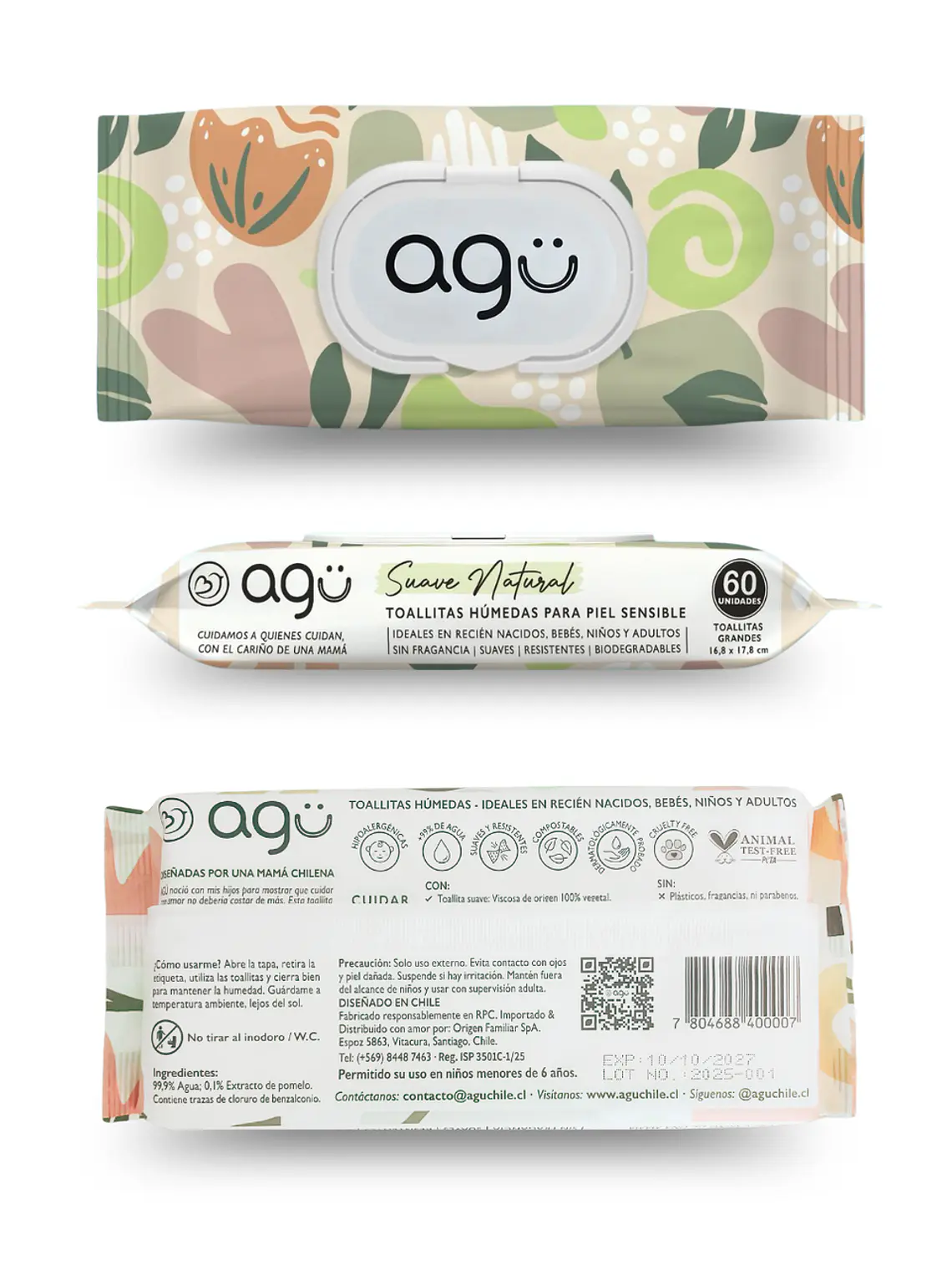 Agü Toallitas Húmedas 3 paquetes  1
