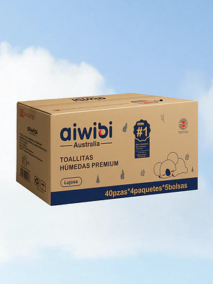 Caja de 20 Paquetes de Toallitas Húmedas Premium de LUJO(40 Pcs)