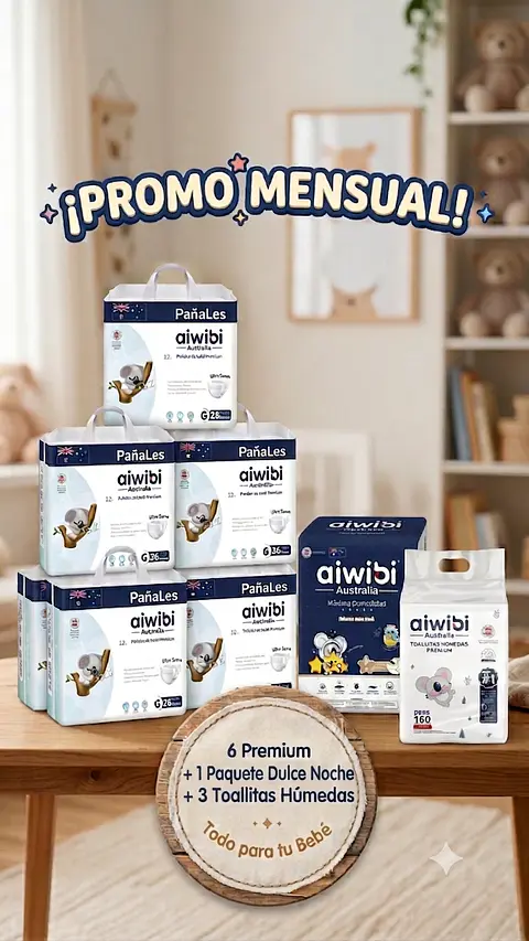 Promo Mensual 1 Manga Premium + 1 paquete Dulce Noche + 1 Pack Toallitas Húmedas 