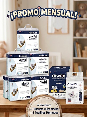 Promo Mensual 1 Manga Premium + 1 paquete Dulce Noche + 1 Pack Toallitas Húmedas 