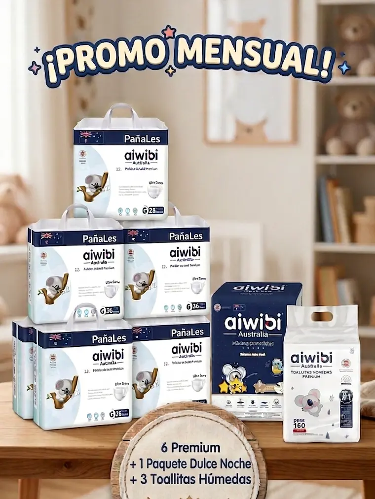 Promo Mensual 1 Manga Premium + 1 paquete Dulce Noche + 1 Pack Toallitas Húmedas  1