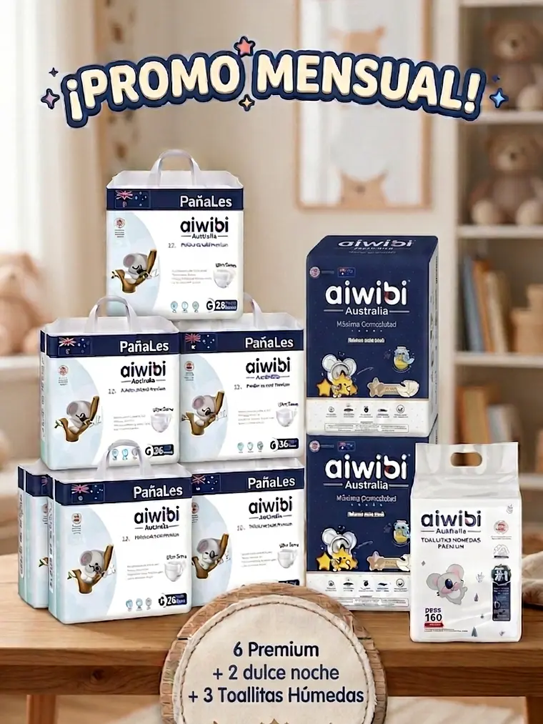 Promo Mensual 1 Manga Premium + 2 paquete Dulce Noche + 1 Pack Toallitas Húmedas  1