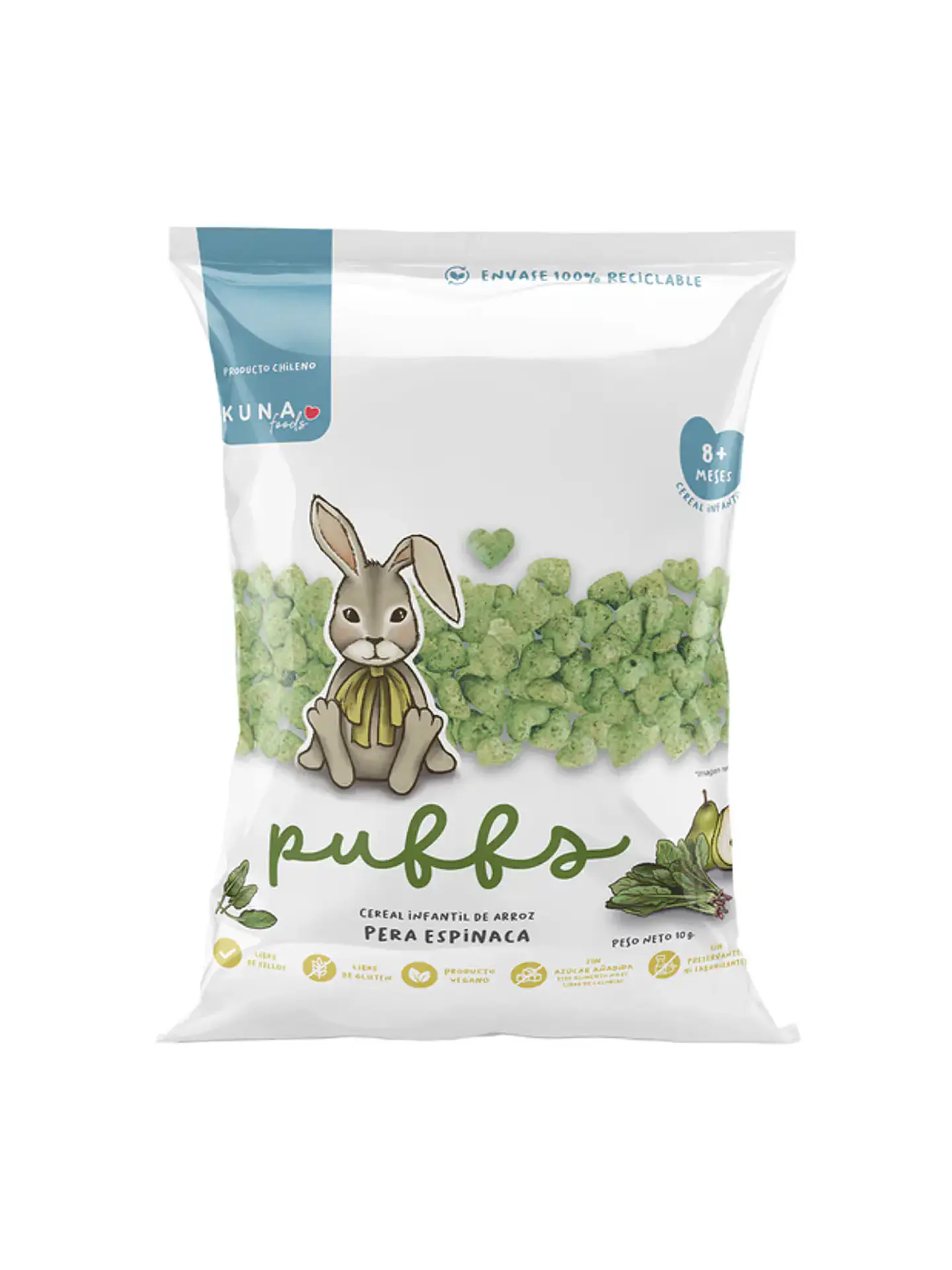 Puff Pera Espinaca 20gr 1