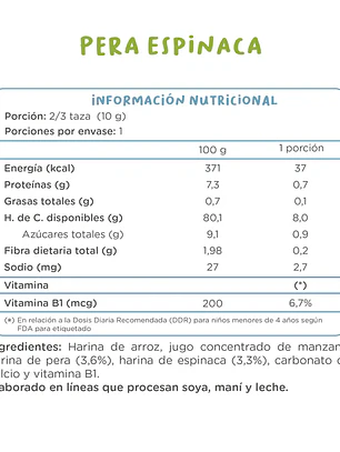Puff Pera Espinaca 20gr