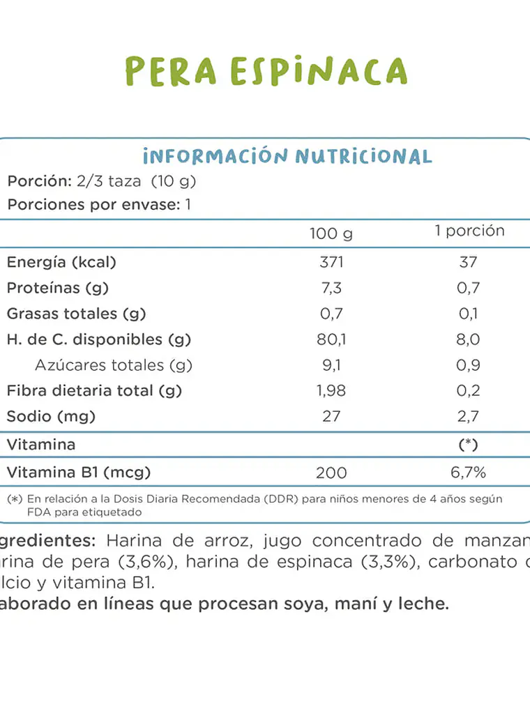 Puff Pera Espinaca 20gr 2