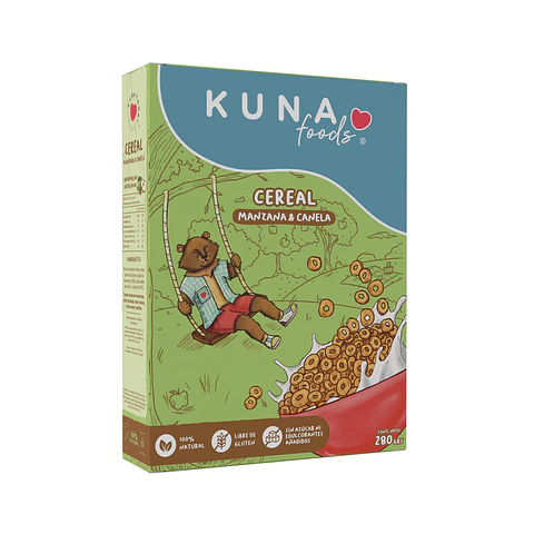 Kuna Food Cereal Manzana Canela 280gr
