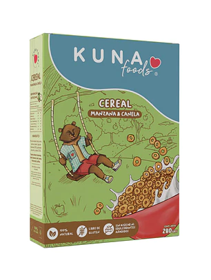 Kuna Food Cereal Manzana Canela 280gr