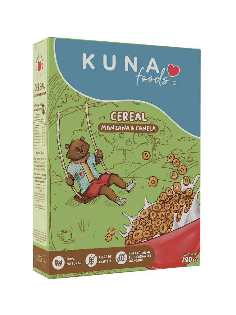 Kuna Food Cereal Manzana Canela 280gr 1