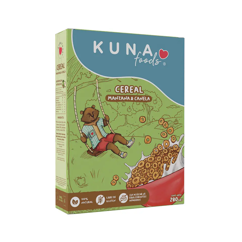 Kuna Food Cereal Manzana Canela 280gr 1
