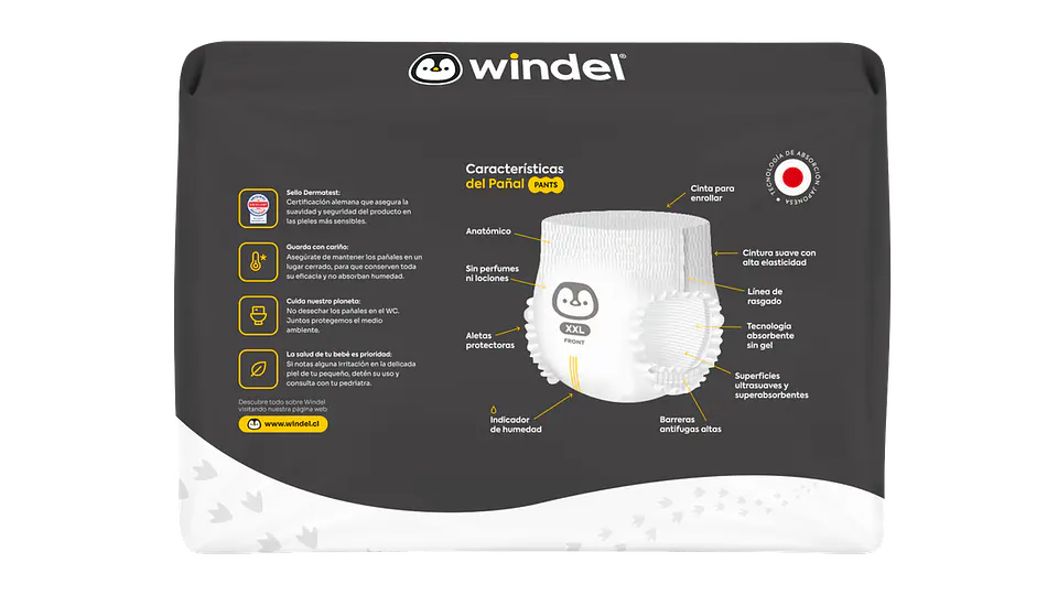 Windel Talla XXG Pants 120 pañales  2