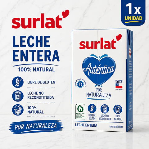 Leche Entera Surlat 1 Litro
