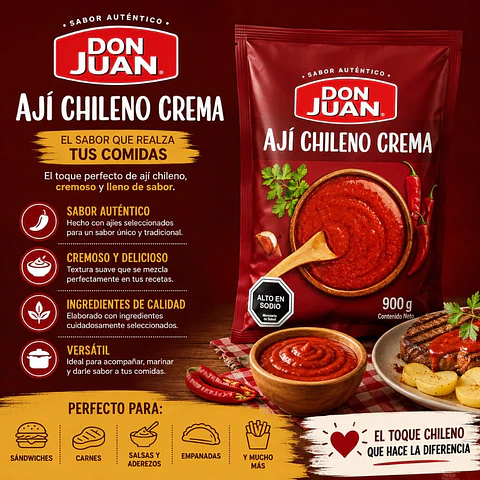 Ají Crema Bolsa Don Juan 900 g