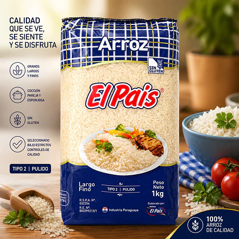 Arroz Grado 2 El Pais 1 KG