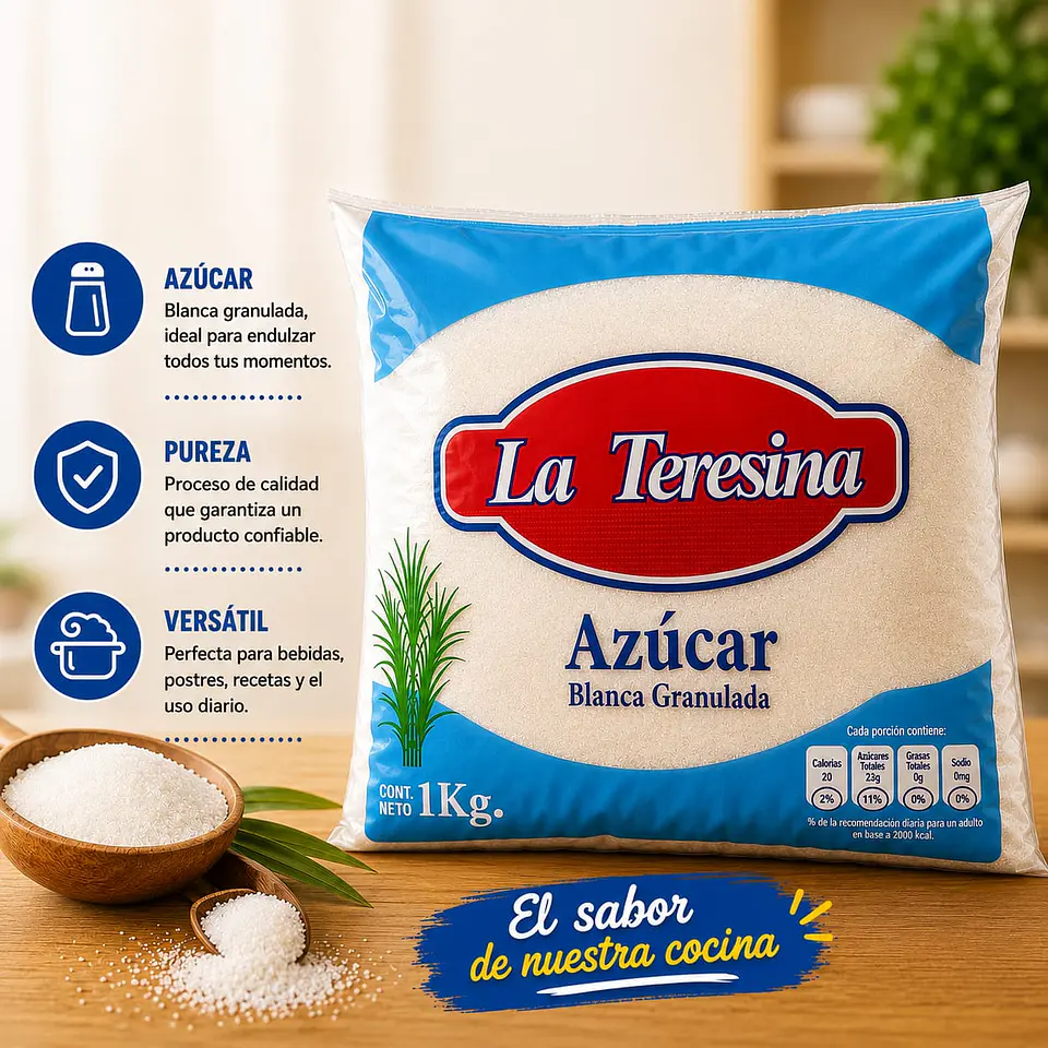 Azúcar Blanca La Teresina 1 Kg 1