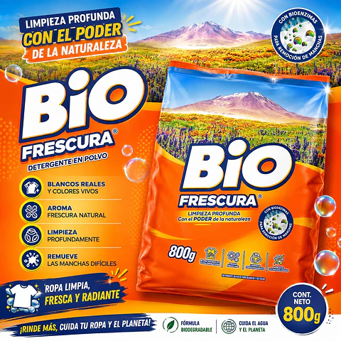Detergente en Polvo Desierto Florido Bio Frescura  800 g