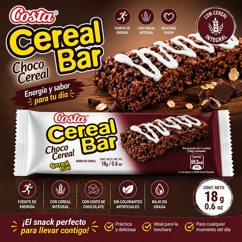 Barra de Cereal Choco Cereal Cerealbar  18 gr