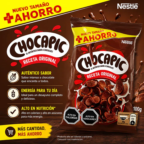 Cereal Chocolate Chocapic Receta original 100 g