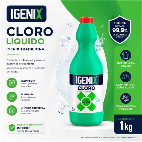 Cloro Líquido Igenix 1 Kg