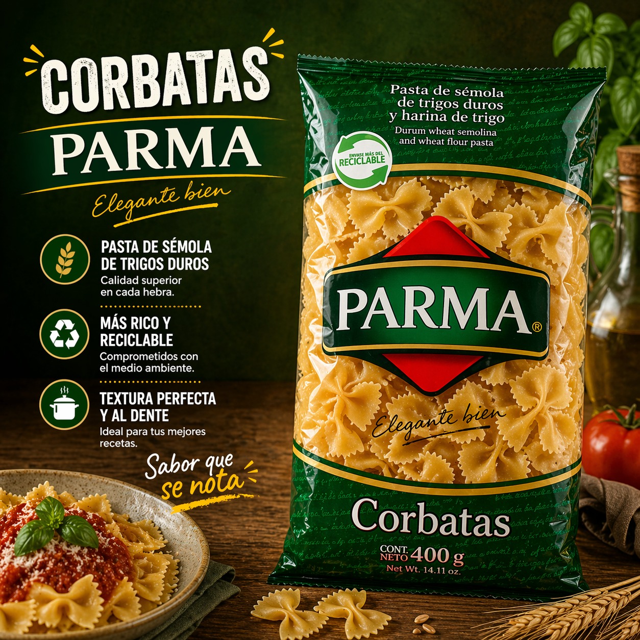 Corbatas Parma 400g