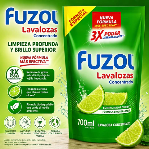 Lavalozas Líquido Limón Fuzol 700 ml