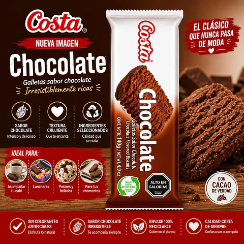 Galletas Chocolate Costa 140 g