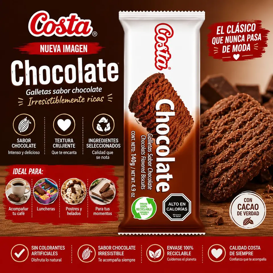 Galletas Chocolate Costa 140 g 1