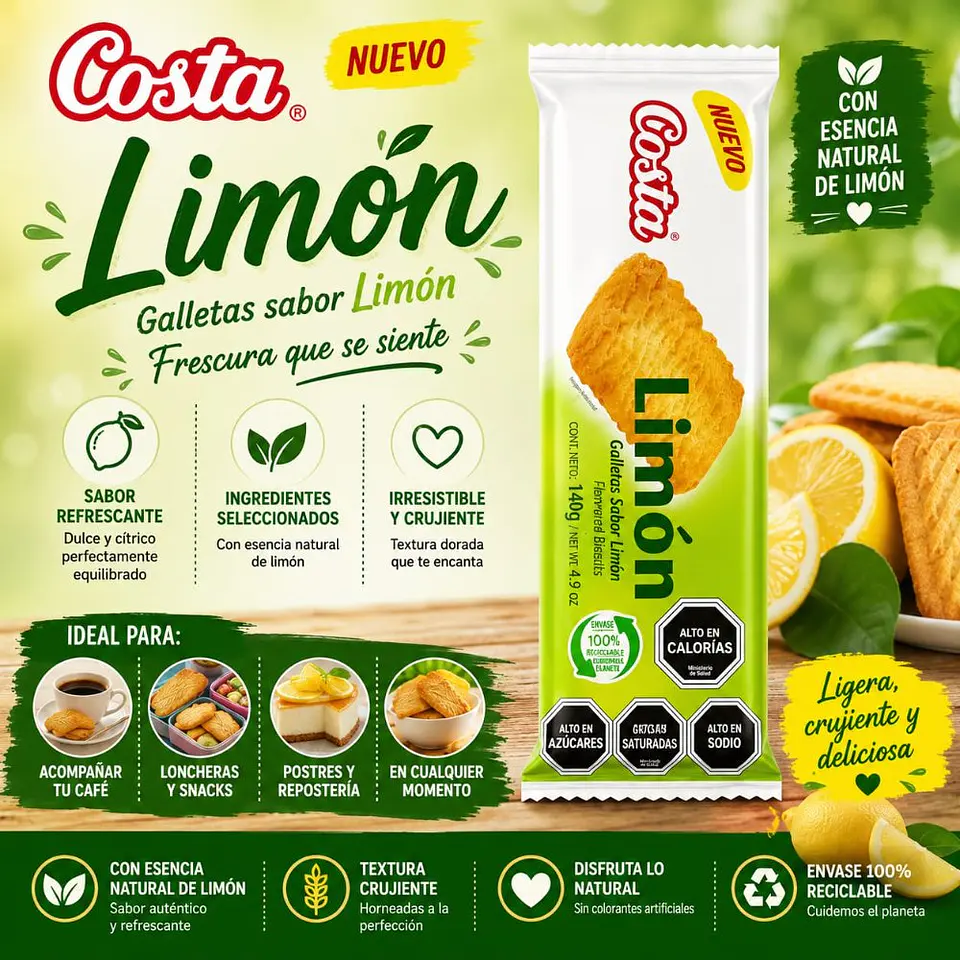 Galletas Limón Costa 140 g 1