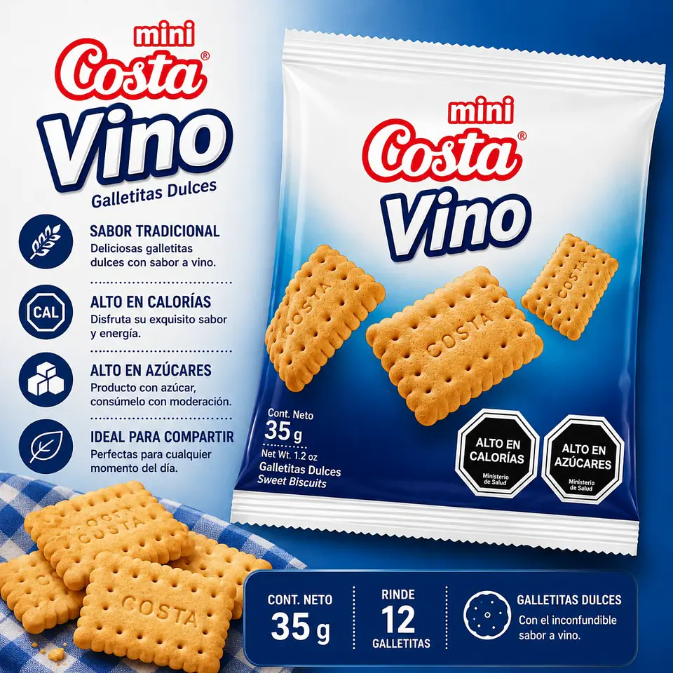 Galleta Mini Vino Costa 35 g 1