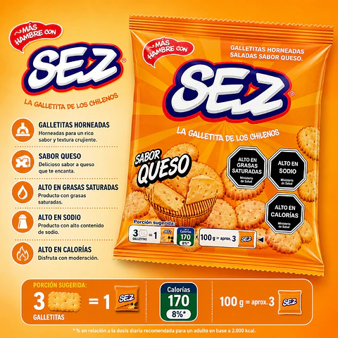 Galleta mini Selz sabor Queso 35g