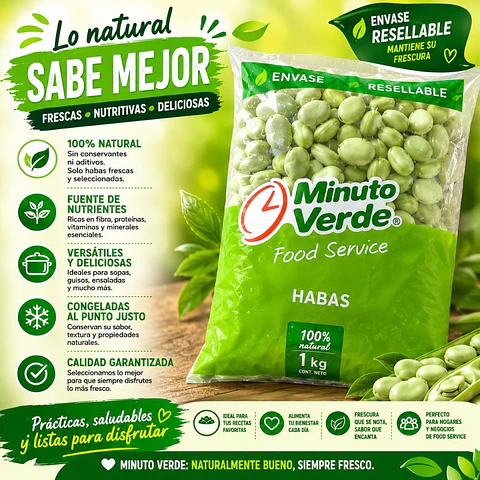 Habas Minuto Verde 1kg