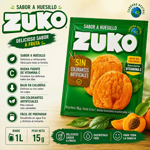 Jugo en Polvo Sabor Huesillo Zuko 15 g