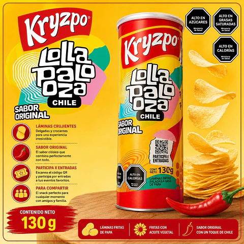 Papas Fritas Sabor Original Kryzpo 130 g