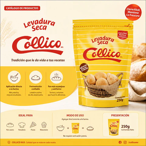 Levadura Seca Collico 250g