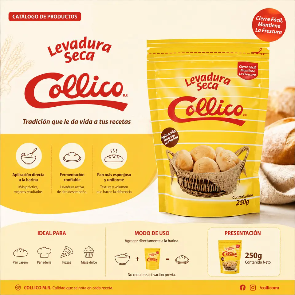 Levadura Seca Collico 250g 1