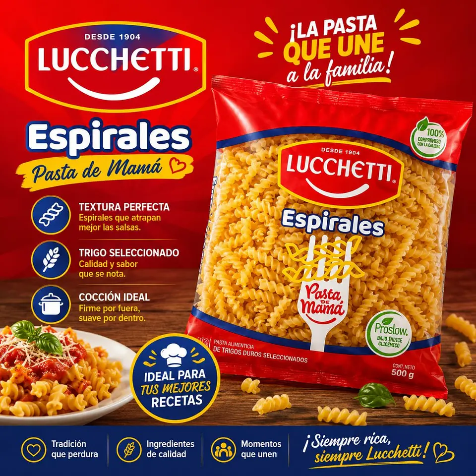 Fideo Pasta Espirales Lucchetti 400 g 1