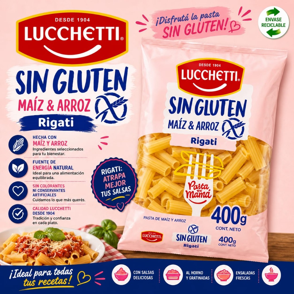 FIDEOS LUCCHETTI RIGATI 400 G