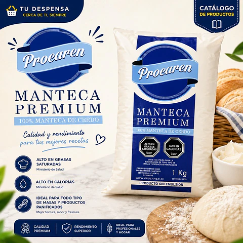 Manteca Premium Procaren 1kg